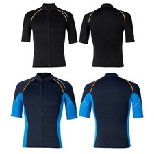 Neoprenanzug Jacke 1,5mm Herren Kurzarm Badeshirt Slim Fit Schwimmshirt Oberteil