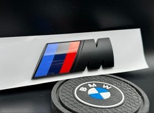 BMW M Emblem Aufkleber Heckklappe Schriftzug Schwarz Matt 27 x 74mm TOP!