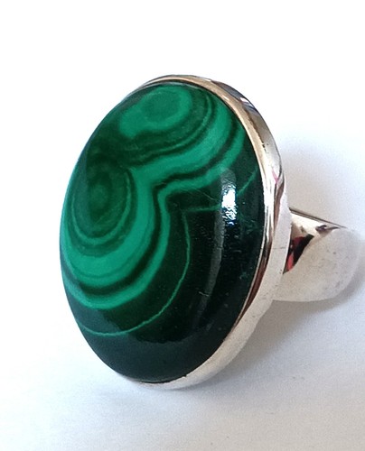 Ring silber malachit gün - ring,