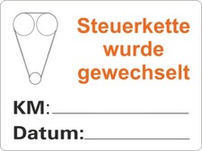 10 Stück Serviceaufkleber Service Aufkleber KFZ Auto Steuerkette gewechselt 1226