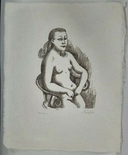 Aquatinta Radierung Sitzender