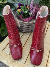 Neue Stiefelette Högl 37,5 damen Rot Leder Audrey 220€ ❤️