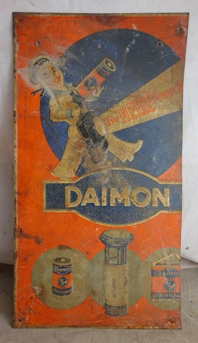Altes blechschild daimon - altes,