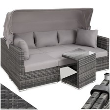 Alu polyrattan lounge tlg - polyrattan, 16-tlg