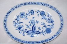Platte 30,5 cm flach Servierplatte Zwiebelmuster Echt Kobalt Kronester Porzellan