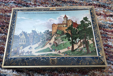 E. Otto Schmidt Lebkuchen Dose: Nürnberg Motiv Schloss in Landschaft