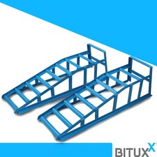 Auffahrböcke Wartungsrampe Bock für Auto PKW KFZ 225mm breit 1,5T Blau 2x BITUXX