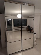 IKEA PAX Kleiderschrank 2x 150 cm | Spiegeltüren  | Weiß | inkl. Zubehör