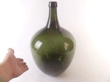 Alter grosser XXL Weinballon Gärballon Glasballon grün ca. 25 L D 21 x H 55,5 cm