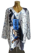 NEU Übergröße tolles Dame Shirt ausgefallenes Motiv mit Glitzerstein Gr. 60, 62