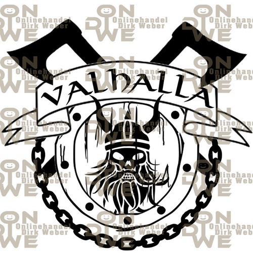 Aufkleber valhalla groß - aufkleber, "valhalla"