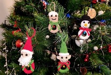 Weihnachtsbaumschmuck 100 % Baumwolle, Weihnachten, selbst gehäkelt, Handarbeit