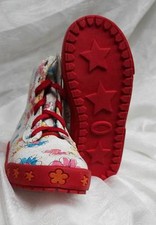 Stiefel Boots chic bunt Herbst blau oder weiss Schnürer Reißverschluss Gr. 32