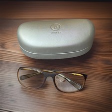 Bogner Brille Holzoptik Braun mit Etui Unisex Hochwertig Made in Italy