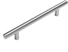 Möbelgriffe Türgriffe Bohrlochabstand 128mm Gesamtlänge 192mm, Silber, 18 Stück