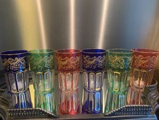 Saint Louis Tee Gläser - St Louis Gobelet - Modell RABAT - Signiert