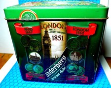 Sehr schöne und hochdekorative UNDERBERG-WELTAUSSTELLUNG-Motiv-Dose