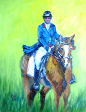Reiter auf Pferd Original