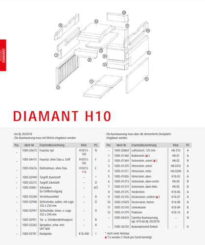Ersatzteile leda diamant h10 - "ersatzteile,