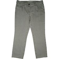 ZERRES 42 kurz Jeans Hose Grau Damen 7/8 Carla Straight Stretch mid W32 dehnbar