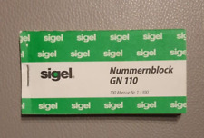 Sigel Nummernblock Artikel Nr. GN 110, laufende Nummer 1 - 100 