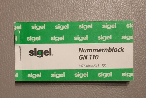Sigel nummernblock artikel - nummernblock, nr