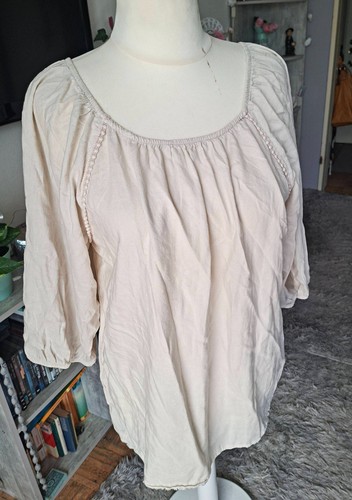 Tunika bluse shirt beige - tunika, gr