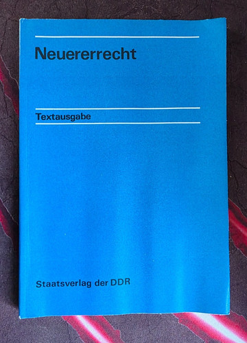 Neuererrecht textausgabe ddr - neuererrecht,