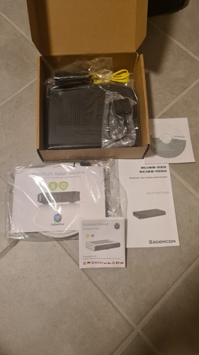 Router kabelmodem schwarz - -, kabelmodem,