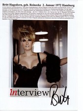 Autogramm - Britt Hagedorn