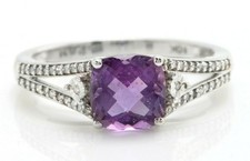 Natural Amethyst & Diamanten