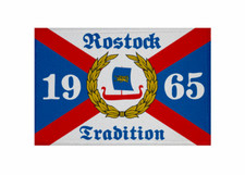 Aufnäher Rostock Tradition 1965 Fahne Flagge Patch 9 x 6 cm