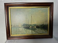 Claude Monet Segelboote in Argenteuil Kunst Druck Replik Gemälde 53x41cm Rahmen