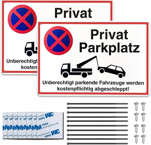 2er set privatparkplatz - set,