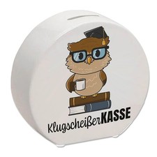 Eule Spardose mit Spruch