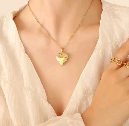 Goldene herz medaillon - goldene,