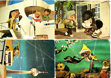 4 Ansichtskarten AK Sandmann Kinderfernsehen tauschen Fernsehturm Afrika Kinder