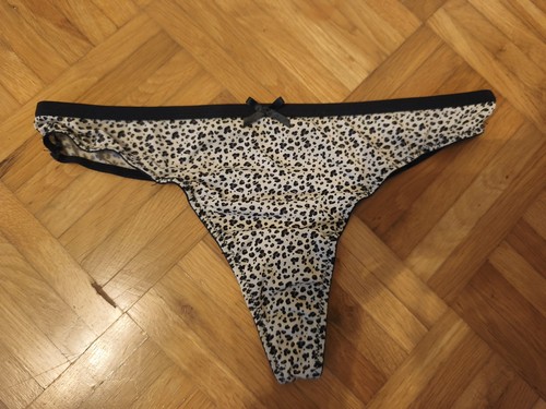 Damen tanga string - tanga/string, leo/schwarz