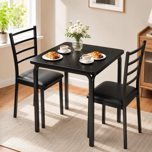 Esstisch und stühle 3er set - esstisch,