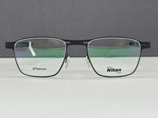 Nikon Brille Herren Damen Eckig grau Titan Japan NP 0007