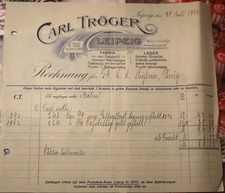 Rechnung 1914 Carl Tröger