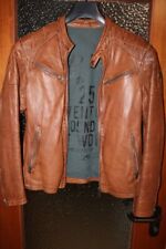 CAMP DAVID Lederjacke M 48 NP-350€ Echtleder Bikerjacke Herren Jacke Braun