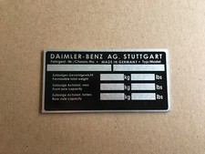 Typenschild Mercedes