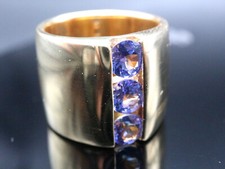 GOLDJUNGE69 * HARRY IVENS RING (17) TANSANIT AAA MASSIV 17,5 GR 925er SILBER/VER