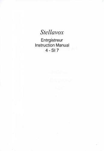 Stellavox si 7 manual - 7,