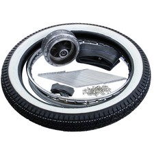 Hinterrad Weißwand Reifen komplett Satz 2.75 2 3/4-17 für Zündapp KS CS GTS 50