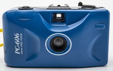 PC-606 35mm Free Focus Kompaktkamera Kamera Analogkamera blau