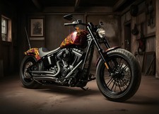 Motorrad Kunstdruck Biker