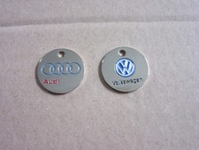 Einkaufwagenchip, Wertmarke, Metall, Audi und VW, FREI HAUS, siehe Originalfotos