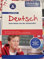 Deutsch Buch 5 - 6 Klasse A Lernbuch Arbeitsheft Arbeitsbuch Schülerhilfe NEU
